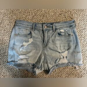 Old Navy Blue Jean Shorts Distressed Light Wash